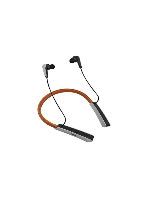 Sunix Bluetooth 5.0 45 Saat Kullanım Süreli Boyun Askılı Bluetooth Kulaklık Kahverengi BLT-35