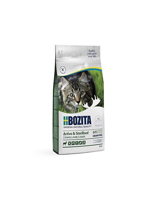 Bozita Active & Sterilised Grain Free Lamb Kuzu Etli Kısır Kedi Maması10 Kg