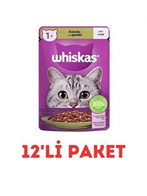 Whiskas Kuzulu Poşet Yaş Kedi Maması 85 Gr 12'Li Paket