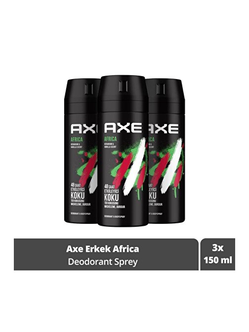 Axe Africa Erkek Sprey Deodorant 150 ML x 3