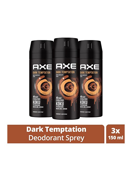 Axe Dark Temptation Erkek Deodorant & Bodyspray 3 x 150 ML