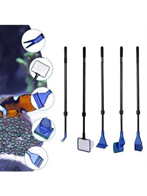 5 in 1 Akvaryum Tankı Temizleme Seti Akvaryum Balığı Bakım Seti