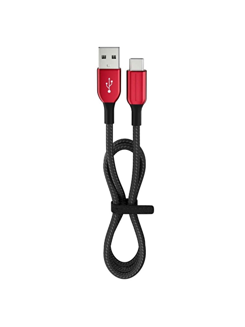 15 Watt 3A Usb-A To Type-C 1.2M Hızlı Şarj Kablosu Kırmızı FC36