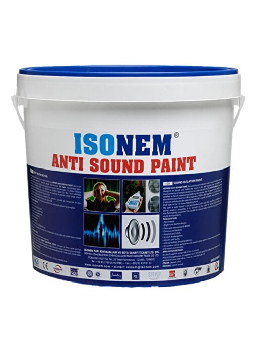 İsonem Anti Sound Paint Ses Yalıtım Boyası 10 Lt Beyaz