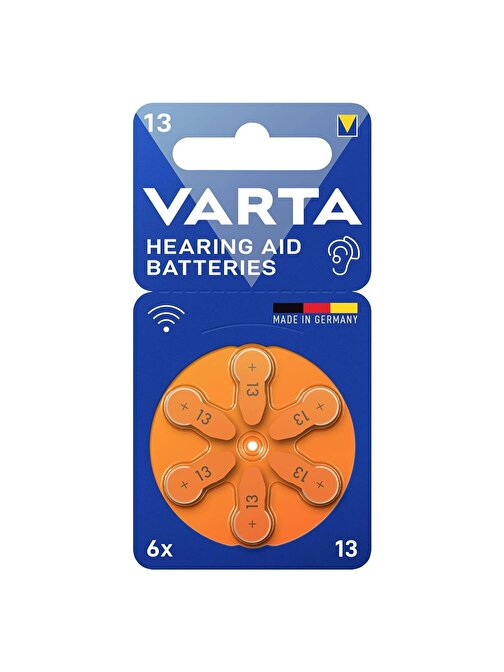 Varta 13 Numara İşitme Cihazı Pili 6'lı Blister