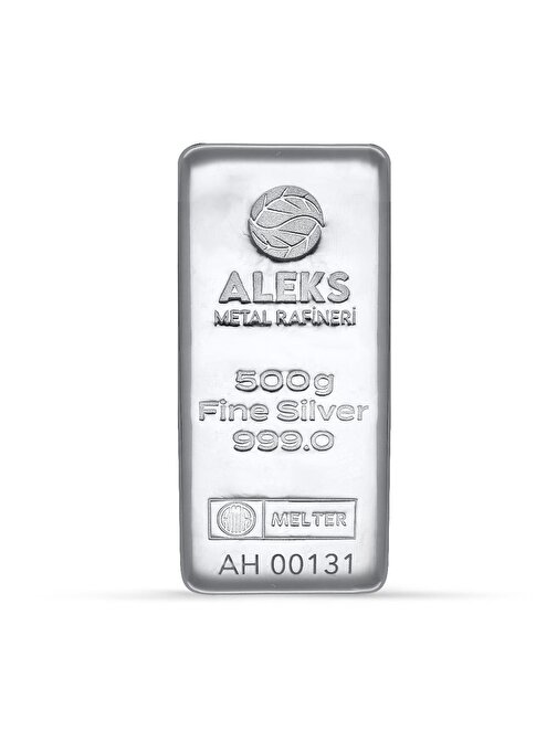 AgaKulche Aleks Metal Rafineri Külçe Gümüş 500 gr (999.0)