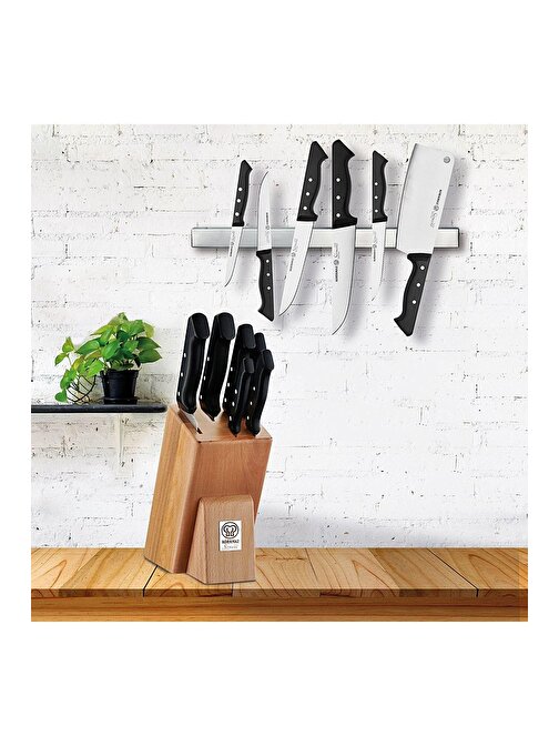 Korkmaz A5501 Sürmene Şef 7 Parça Blok Bıçak Seti  Knife Block Set