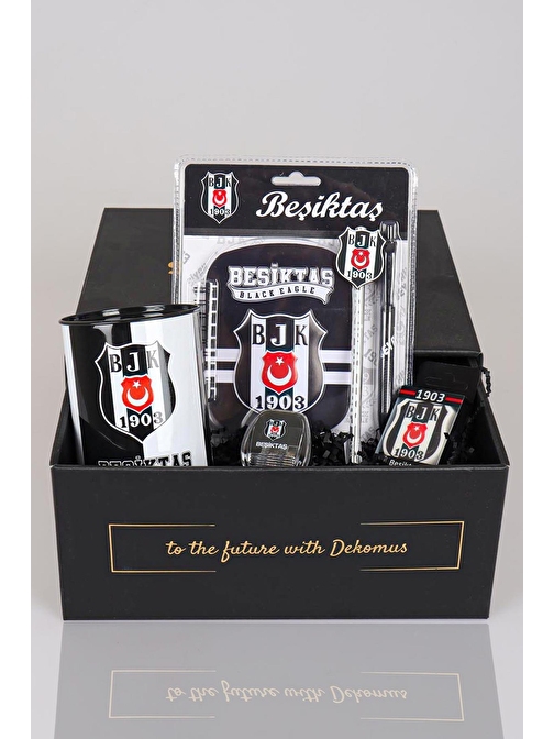 DEKOMUS GIFT BOX ÖZEL KUTULU LİSANSLI BEŞİKTAŞ KIRTASİYE SETİ LİSANSLI *KUMBARA HEDİYELİ*