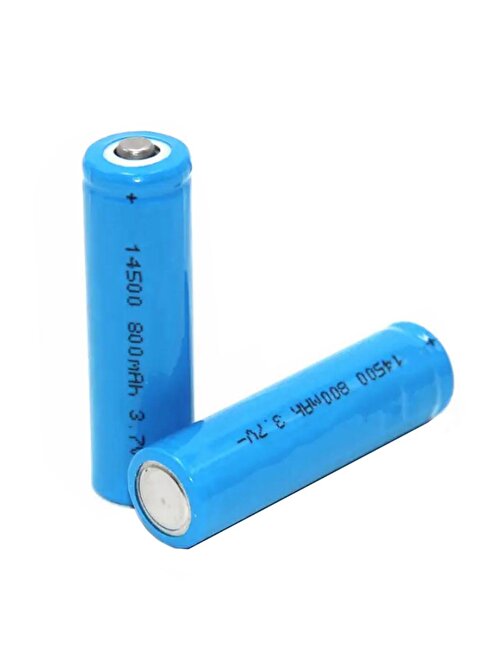 POWERMASTER PM-15944 14500 3.7 VOLT 800 MAH ŞARJ EDİLEBİLİR EL FENERİ PİLİ  (2Lİ PAKET FİYATI)