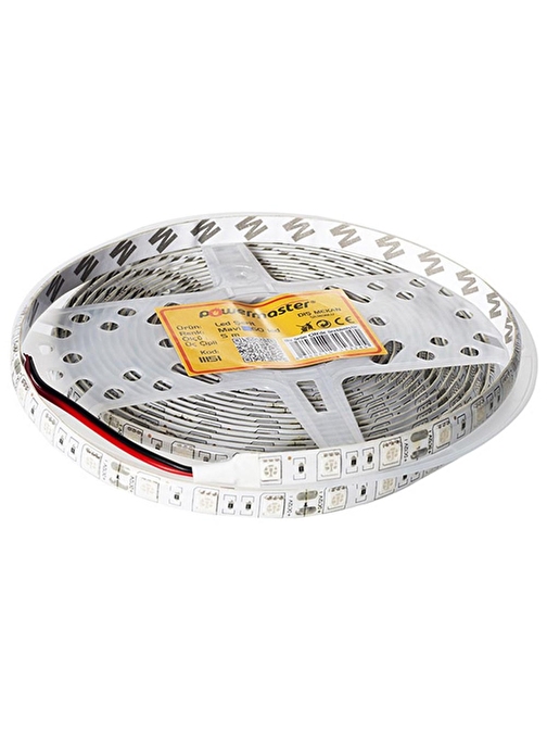 POWERMASTER LED ŞERİT 3 ÇİPLİ MAVİ DIŞ MEKAN SİLİKONLU 60 LED 5 METRE (5050)