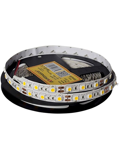 POWERMASTER LED ŞERİT 3 ÇİPLİ MAVİ İÇ MEKAN SİLİKONSUZ 60 LED 5 METRE (5050)