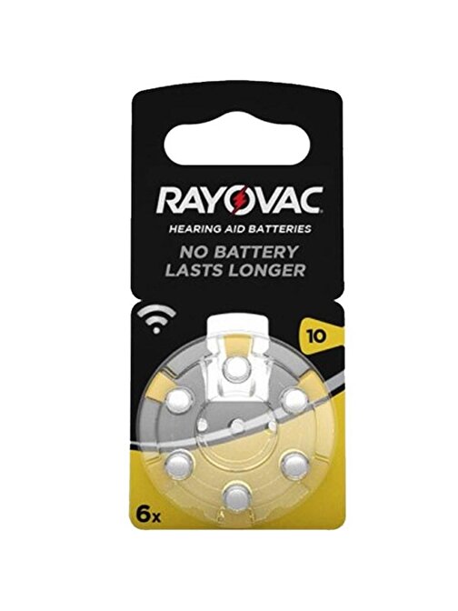 RAYOVAC 10 NO KULAKLIK PİLİ (6LI PAKET FİYATI) 4549