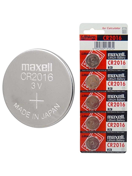 MAXELL CR2016 3 VOLT LİTYUM PARA PİL (5Lİ PAKET)