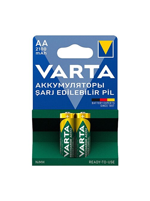 VARTA NI-MH 1.2 VOLT - 2100 MAH HR6 AA ŞARJLI 2Lİ KALEM PİL