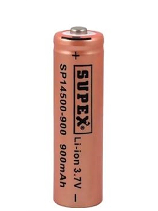 SUPEX SP14500-900S LİTYUM ION 3.7 VOLT 900 MAH ŞARJ EDİLEBİLİR BAŞLIKLI PİL TEKLİ