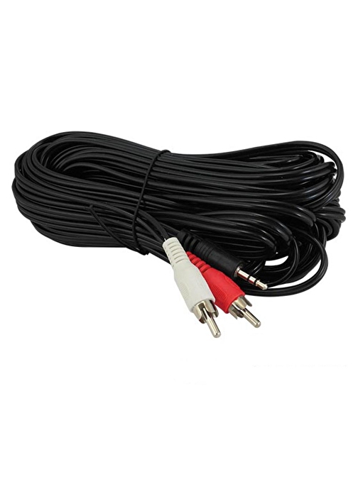 2 RCA ERKEK + 3.5 MM STEREO ERKEK 10 METRE SES KABLOSU