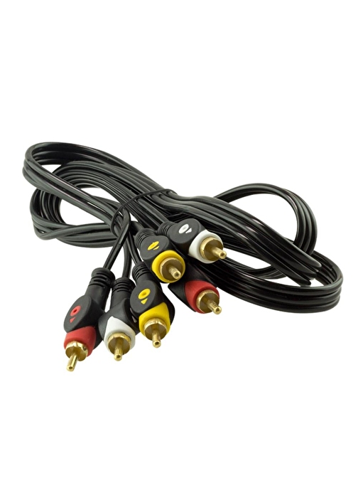 POWERMASTER 3 RCA + 3 RCA 1.5 METRE POŞETLİ GOLD 1. KALİTE KABLO