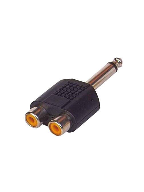 6.3 MM MONO ERKEK/2 RCA DİŞİ ÇEVİRİCİ JACK