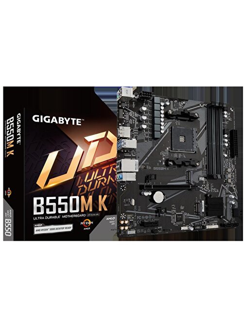 GIGABYTE B550M K DDR4 4733MHz(OC) HDMI M.2 DP mATX AM4