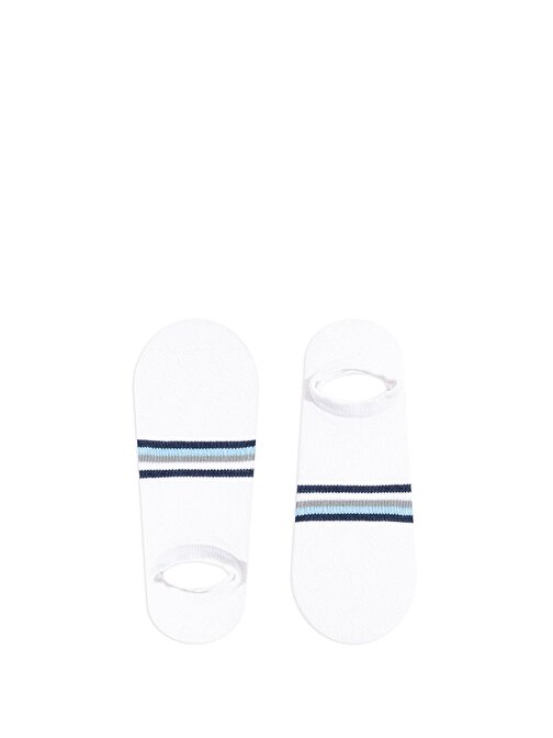 Mavi - Beyaz Babet Çorabı 0911316-620