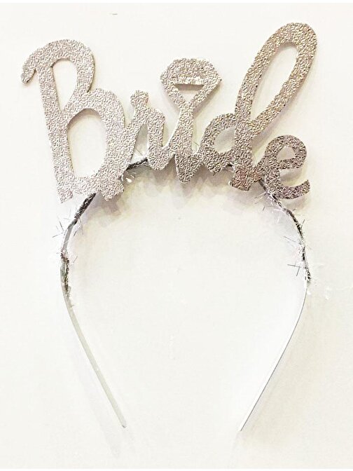 himarry Gümüş Renk Bekarlığa Veda İtalik Yazı Alyanslı Bride Taç