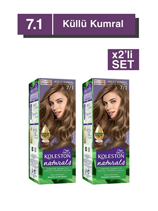 Koleston Naturals Saç Boyası 7/1 Küllü Kumral x2'li Set