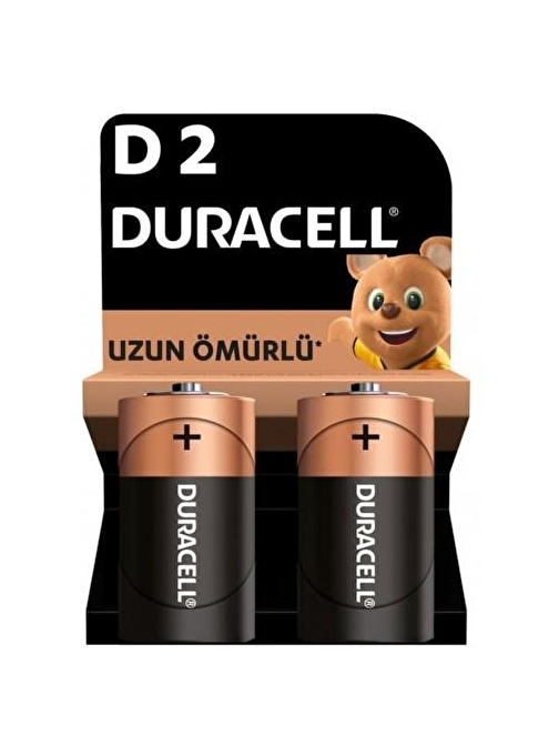 Duracell Alkalin D Büyük Boy Pil 2 li Paket