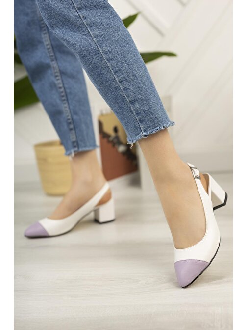 Muggo SHARON Garantili Kadın Günlük Topuklu Ayakkabı