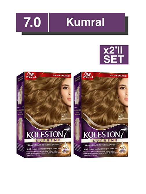 Koleston Supreme Saç Boyası 7/0 Kumral x2'li