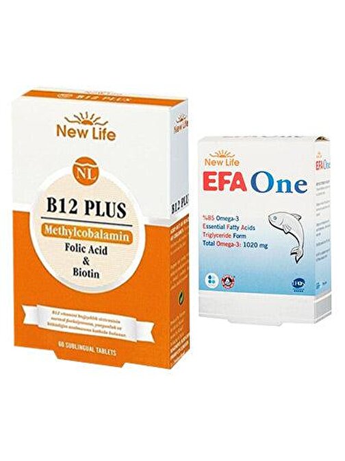 New Life B12 Plus 60 Tablet & EFA One