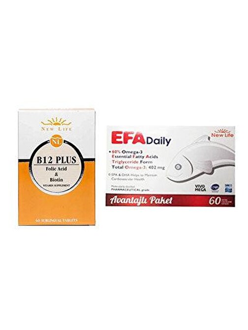 New Life Efa Daily 60 & B12 Plus 60