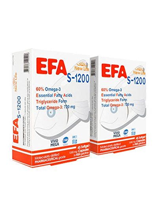 New Life EFA S-1200 Omega-3 45 Kapsül 2'li Paket