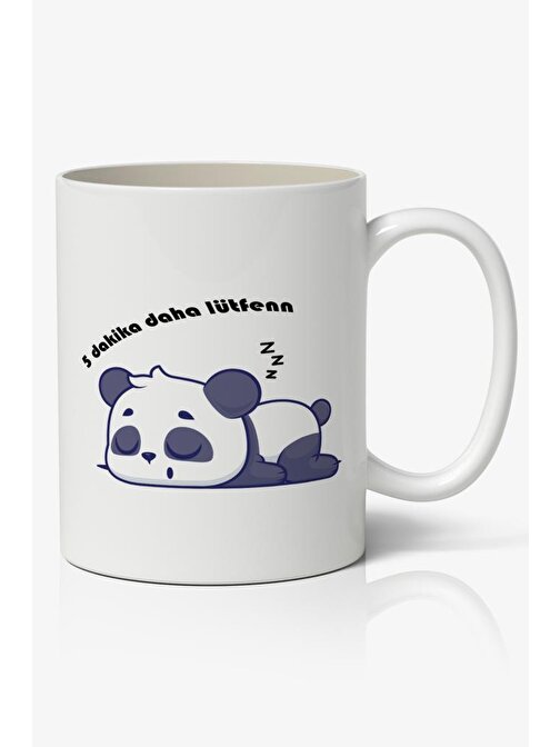 Uykucu Panda Baskılı Kupa Bardak Kahve Kupa Bardak