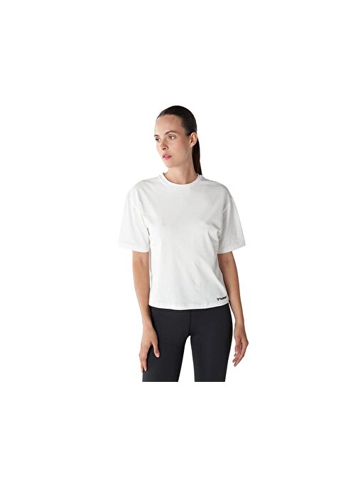 Hummel Hmlt-Mt Ultra Boxy Short T-Shirt Kadın Günlük Tişört 911868-9001 Beyaz