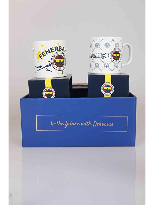 DEKOMUS GIFT BOX ÖZEL KUTULU LiSANSLI 2'Lİ FENERBAHÇE KUPA