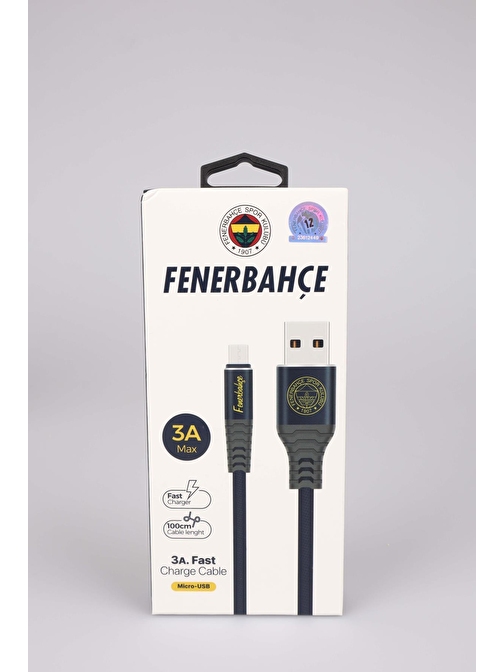 FENERBAHÇE ORJINAL LİSANSLI SAMSUNG Data+Sarj Kablosu KBL-1907 3A Micro Usb 1m(5x8)*40