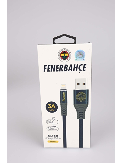 FENERBAHÇE ORJINAL LİSANSLI IPHONE Data+Sarj Kablosu KBL-1907 3A Lightning Usb 1m(5x8)*40