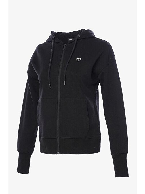 Hummel Hmlt-Ic Icona  Zıp Hoodıe Kadın Sweat 921774-2001 BLACK