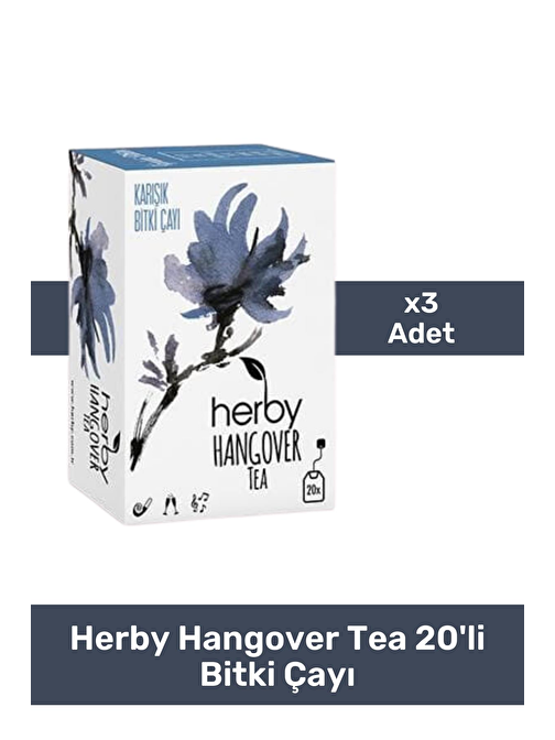 Herby Hangover Tea 20'li Bitki Çayı 3'lü Paket