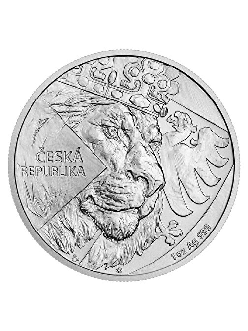 AgaKulche 1 Ons Czech Lion 2024 Gümüş Sikke Coin (999.0)
