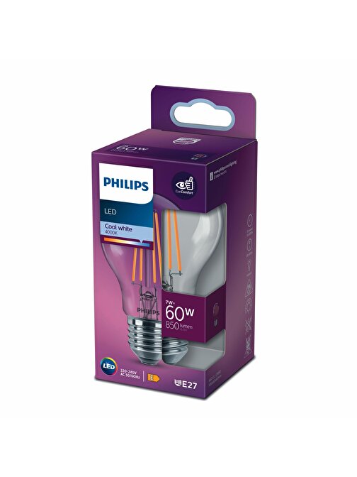 PHILIPS FILAMENT 60W AMPUL GÜN IŞIĞI 4000K