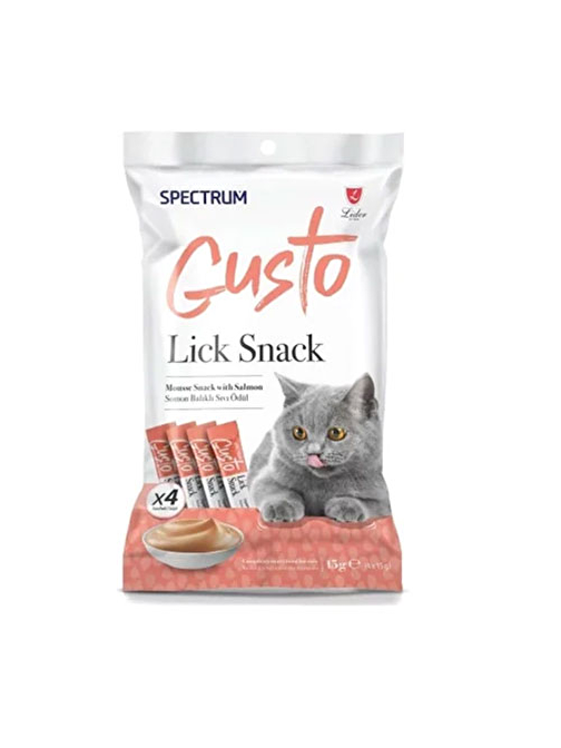 Spectrum Gusto Somon Balıklı Sıvı Kedi Ödül Maması 4x15 Gr