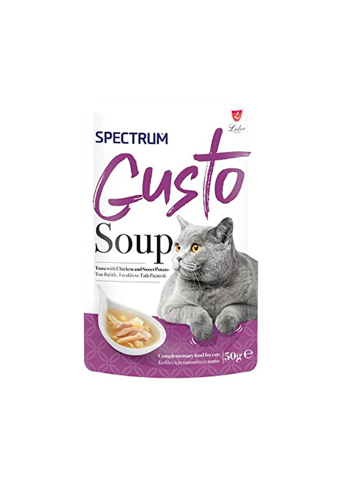 Spectrum Gusto Ton Balıklı Tavuklu ve Balkabaklı  Kedi Çorbası 50 Gr