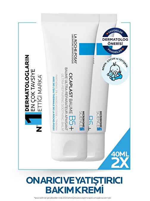 La Roche-Posay Cicaplast Baume B5 - Onarıcı Bakım Kremi 2 x 40 ML