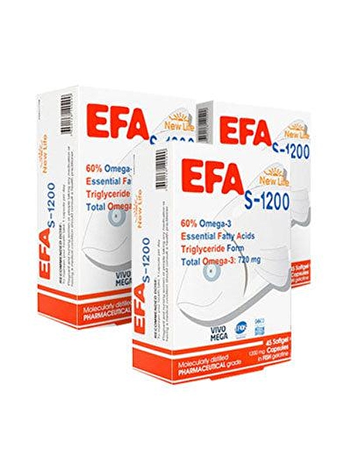 New Life EFA S-1200 Omega-3 45 Kapsül 3'lü Paket