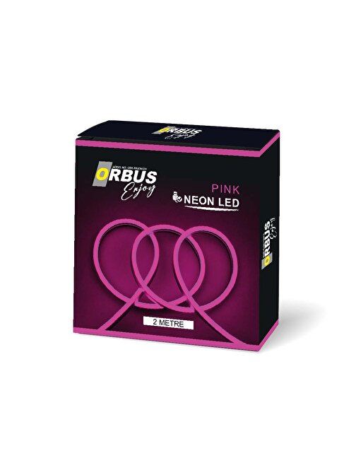 ORBUS Neon Şerit Led PINK 2 Metre USB'li