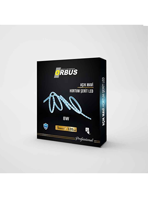 ORBUS AÇIK MAVİ HORTUM ŞERİT LED 8W - 5 METRE