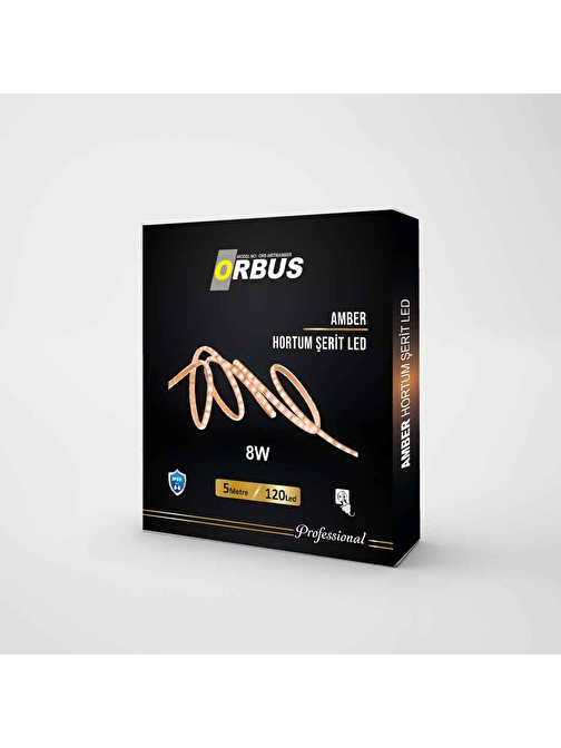 ORBUS AMBER HORTUM ŞERİT LED 8W - 5 METRE