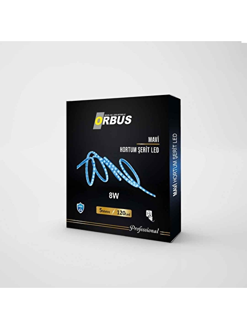 ORBUS MAVİ HORTUM ŞERİT LED 8W - 5 METRE