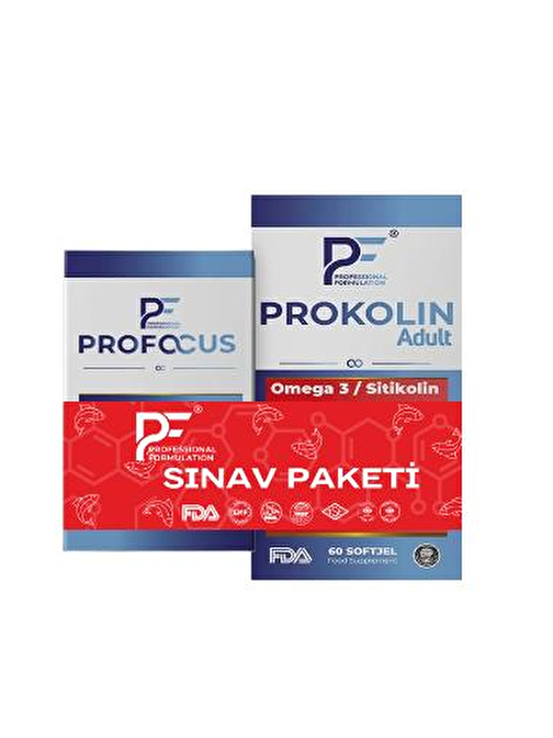 PF Sınav Paketi B12 Omega 3 Balık Yağı Avantajlı Paket Profocus ve Prokolin